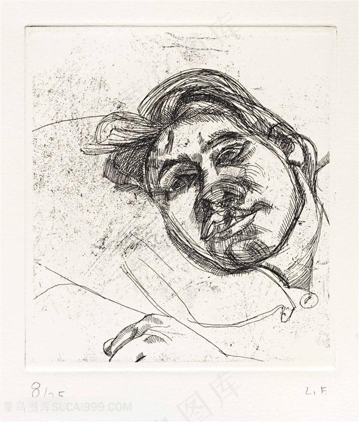 弗洛伊德手绘男士艺术挂画