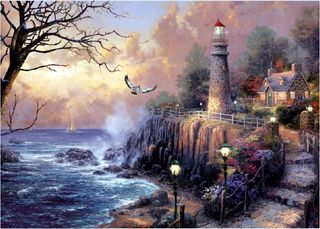 欧式油画冬天背景