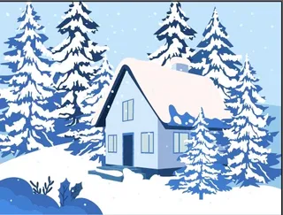 设计冬天卡通背景