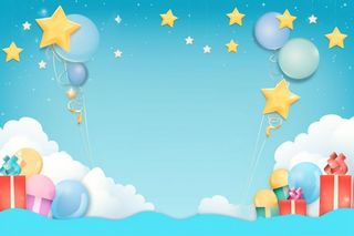 可爱生日展板背景