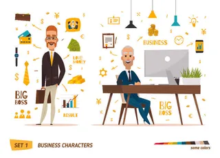 分析图素材图标集合景观建筑立面插画场景AI矢量图形设计