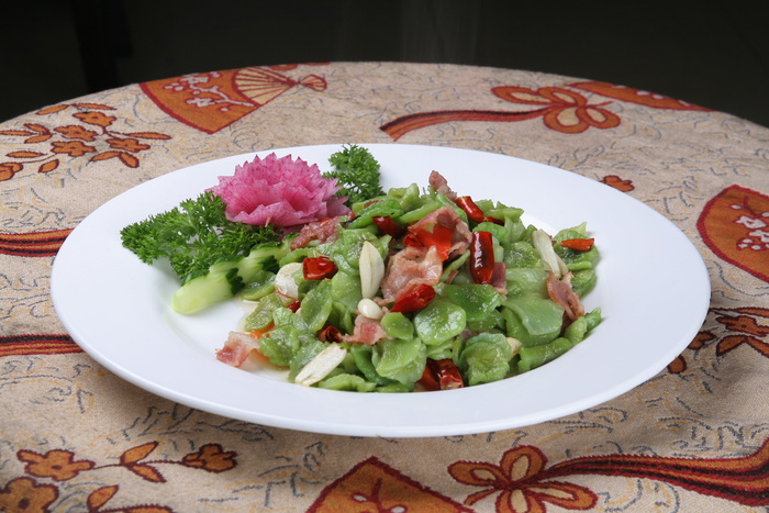 18培根炒莴笋干-江苏