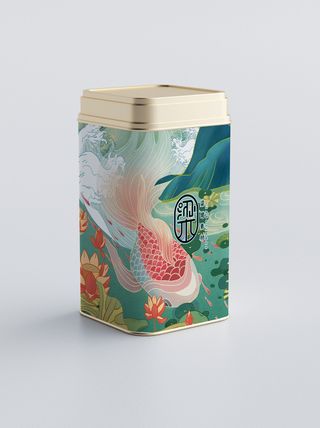 国风高档茶叶包装盒袋罐瓶LOGO标贴展示VI智能贴图样机PSD素材