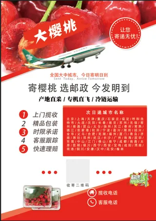  樱桃 海报 背景