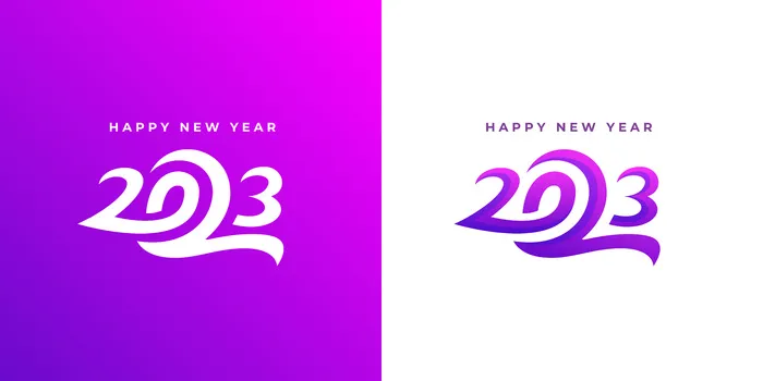 兔年2023紫色数字挂画eps,ai矢量模版下载