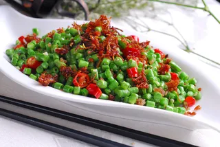 XCXC1344橄榄肉松炒豆角