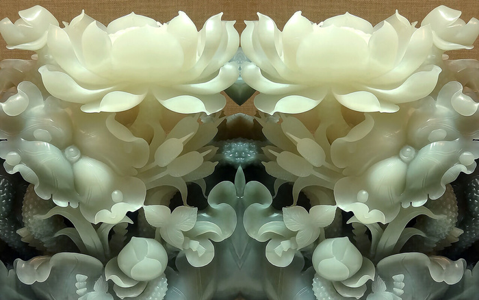 雕塑玉雕背景风景psd模版下载