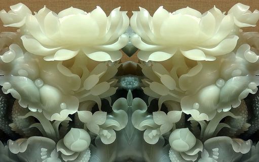 雕塑玉雕背景风景