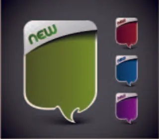 免抠彩色NEW标签