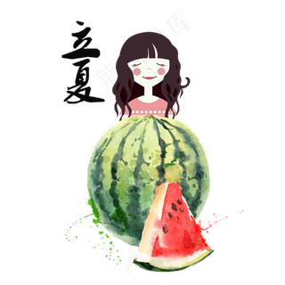 立夏节气免抠png  