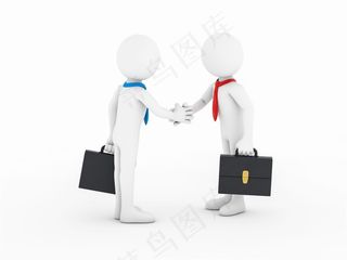 正在握手示意的白色小人高清图