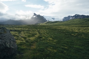 冬天山水背景风景