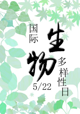 绿色小清新风国际生物多样性日海报
