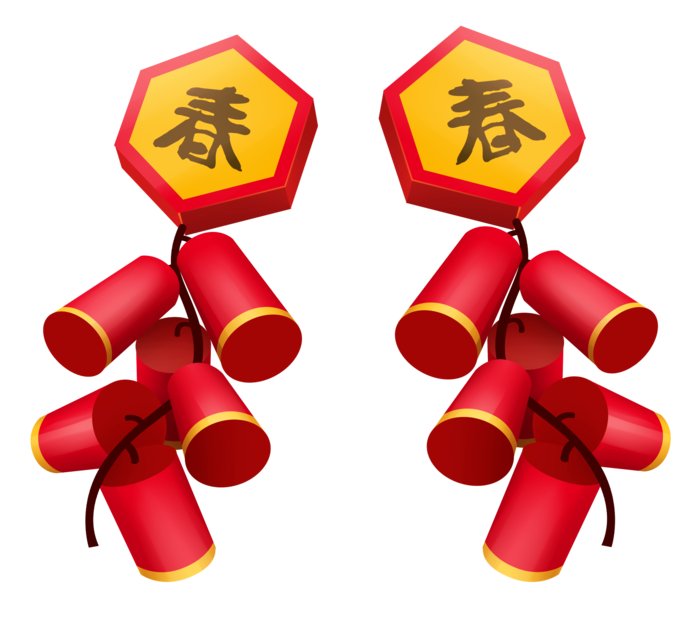 红色烟花爆竹免扣素材