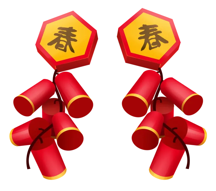红色烟花爆竹免扣素材
