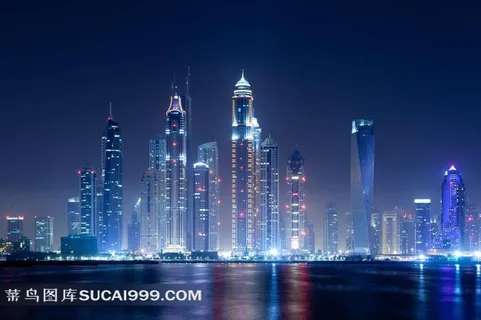 迪拜城市夜景