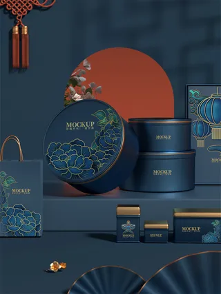 墨绿色素材效果模板