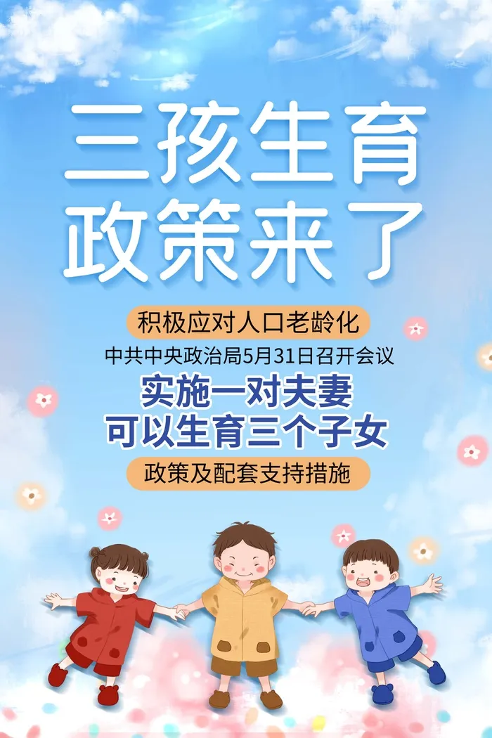 三孩生育政策psd模版下载