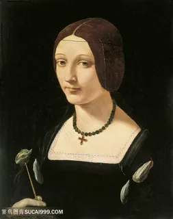 达芬奇人物油画唯美女子肖像