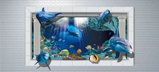 海底世界3D立体背景墙