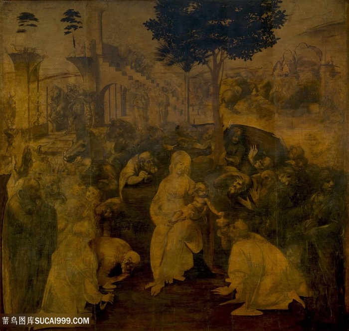 达芬奇欧洲复兴人油画图片