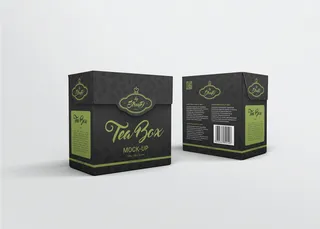 高端品牌茶叶包装盒纸袋智能贴图样机产品效果图展示PSD素材模板