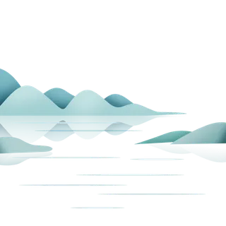 清明元素古风中式清明节山水画中国风绿色