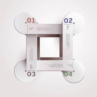 免抠潮流彩色标签