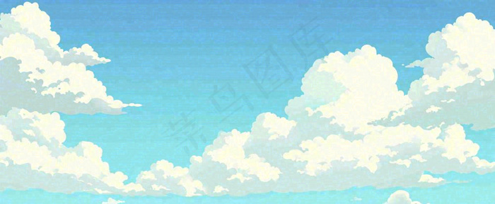 清新蓝天白云天空(1712x704)