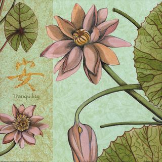 唯美花卉莲花插画