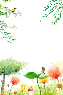 春天绿色春季水墨柳树柳条柳叶春季海报设计PNG免扣素材 春天绿色春季水墨柳树柳条柳叶春季海报设计PNG免扣素材