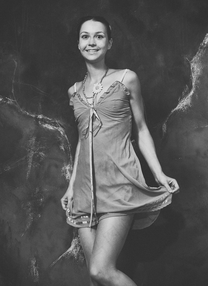 黑白美女模特人体摄影