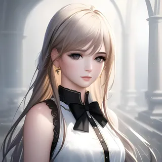 长发姑娘cg风手机壁纸