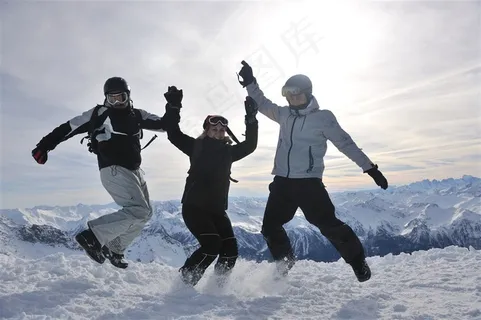 冰天雪地里滑雪运动高清图片 冰天雪地里滑雪运动高清图片