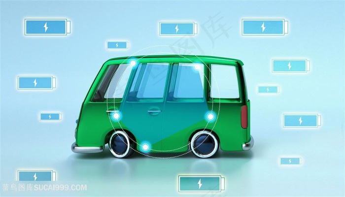 新能源汽车背景海报设计