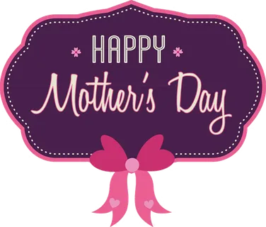 母亲节徽章标题卡通