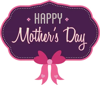 母亲节徽章标题卡通