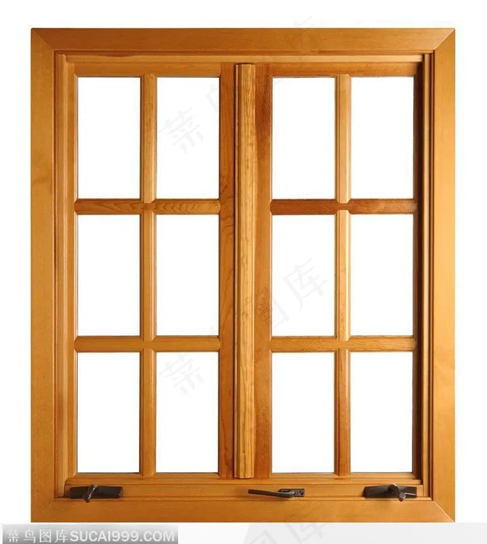木质格子窗框