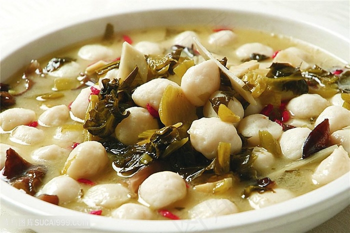 中华美食鱼圆实拍摄影图