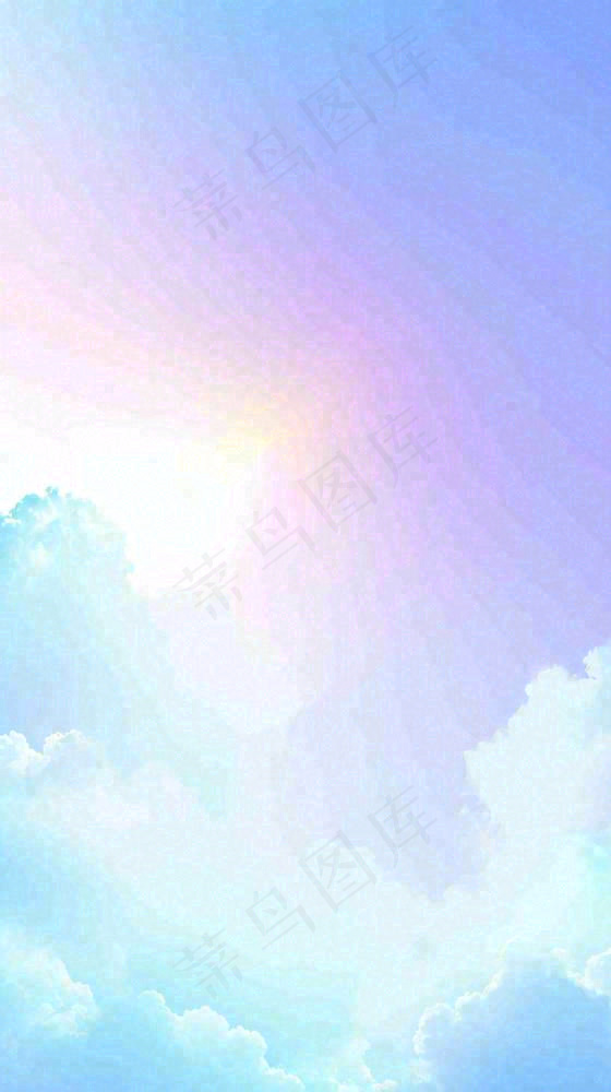 自然紫蓝色天空云层云彩漂浮浪漫阳光摄影(816x1456)