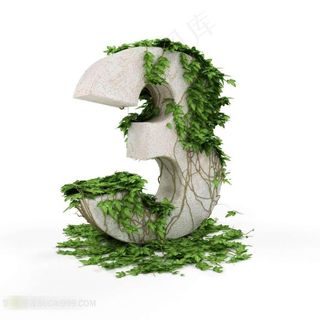 3D数字3设计素材