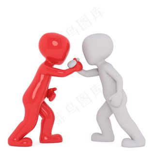 掰手腕3D模型小人图片