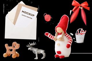 圣诞节挂画元素样机