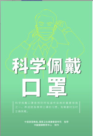科学佩戴口罩图片