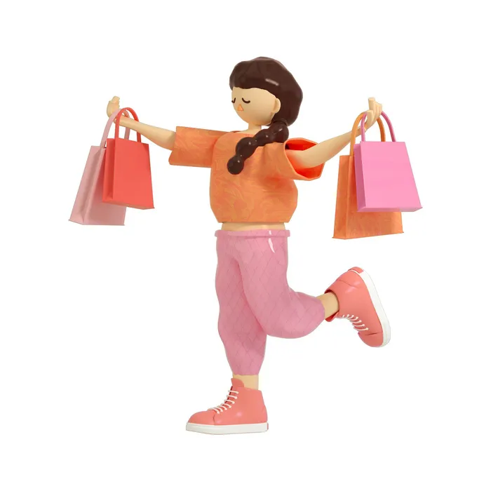 职业人物购物玩偶手办立体办公场景卡通小人元素PNG设计素材模板psd模版下载