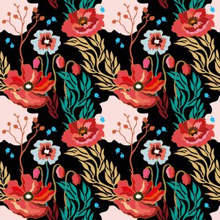 花卉唯美手绘花朵面料纹理手机壳布料面料印花服装矢量图案素材