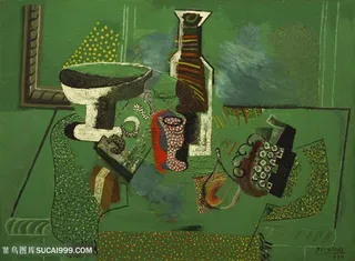 毕加索立体油画图片