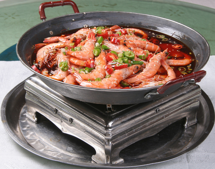10 铁锅烧烤虾 范阳饺子海鲜城