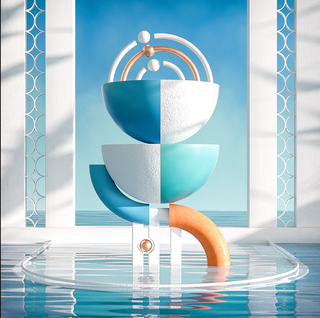 夏季游泳池背景