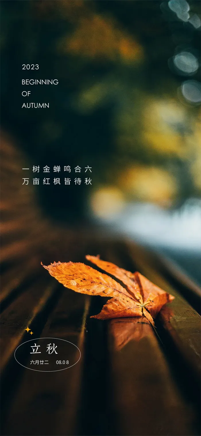 立秋秋分海报psd模版下载